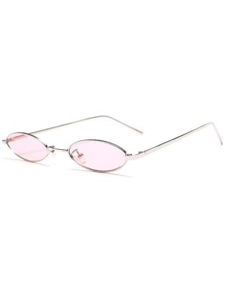 Oversized Small Round Polarized Sunglasses Mirrored Lens Unisex Glasses - C3 Silver Pink - CP18TT82Q6G $16.75