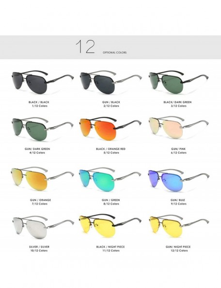 Square New 2019 Alloy Frame Classic Driver Men Sunglasses Polarized Coating Mirror Eyewear Aviation Sun Glasses Women - CL198...