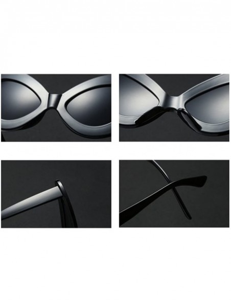 Cat Eye Oversized Cat Eye Sunglasses Women Sexy Retro Sun Glasses Accessories Summer - Leopard With Brown - CN18D89ESIK $8.43