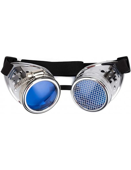 Goggle Vintage Steampunk Goggles Victorian Style Goggles Kaleidoscope Glasses - Silver - CB18TZMTDN7 $13.84
