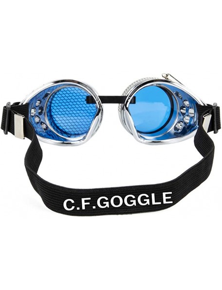 Goggle Vintage Steampunk Goggles Victorian Style Goggles Kaleidoscope Glasses - Silver - CB18TZMTDN7 $13.84