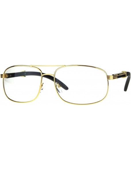 Oversized Mens Rectangular Art Nouveau Oversize OG Luxury Eye Glasses - Yellow Gold - C8189CGG0XE $13.55