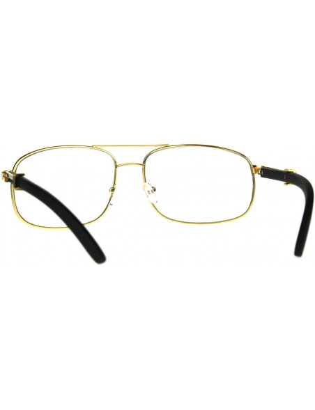 Oversized Mens Rectangular Art Nouveau Oversize OG Luxury Eye Glasses - Yellow Gold - C8189CGG0XE $13.55