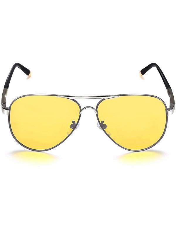 Oversized Polarized Aviator Sunglasses for Men Women Metal Flat Top Sunglasses lightweight Driving UV400 Outdoor 58mm - CZ18C...