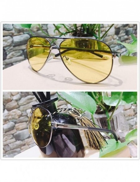 Oversized Polarized Aviator Sunglasses for Men Women Metal Flat Top Sunglasses lightweight Driving UV400 Outdoor 58mm - CZ18C...