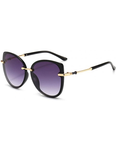 Cat Eye Retro sunglasses fashion cat eye sunglasses - Black Gradient Gray - C91999KDA8D $26.15