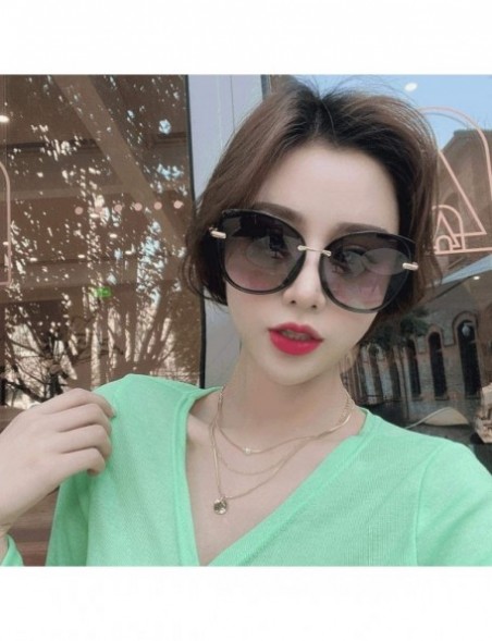 Cat Eye Retro sunglasses fashion cat eye sunglasses - Black Gradient Gray - C91999KDA8D $26.15