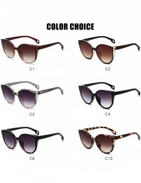 Cat Eye Sunglasses Cat Eye Women Men Sun Glasses Eyewear Eyeglasses Plastic Frame Clear Lens - C1 - CS190S9UUC5 $30.62