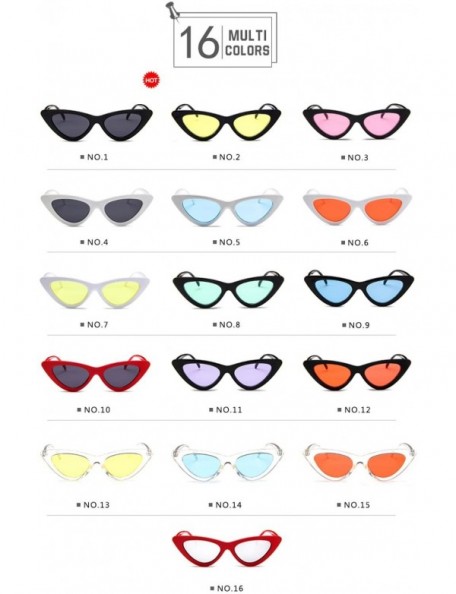 Cat Eye Distaff Fashion Cat Eye Shades Sunglasses Polarized Incorporate Candy Colored Glasses Sunglasses - No.2 - CO18Z6DERQZ...