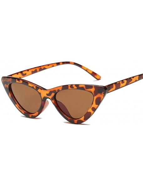 Aviator 2019 Fashion Sunglasses Woman Brand Designer Vintage Retro Triangular Cat C9 - C2 - C818YNDDY6K $8.86