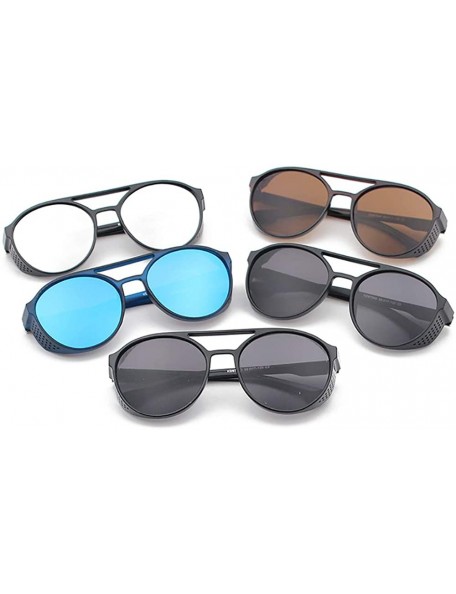 Oval Retro Steampunk Sunglasses for Men Women Gothic sunglasses oval plastic sunglasses - 3 - CU1954OXWA0 $16.70
