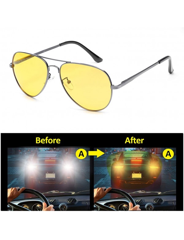 Aviator Night-Vision Driving Anti-Glare Glasses - HD Sight Polarized ...