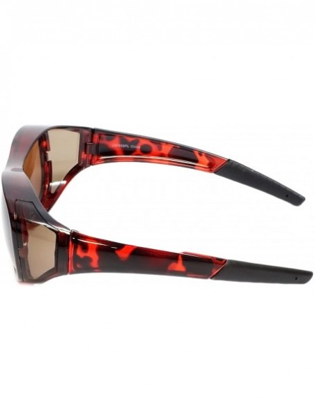 Oval Fitover Sunglasses 7659 Wear-Over Eyewear with Case Medium-Size - Tortoise - C212OBGYRWU $13.94