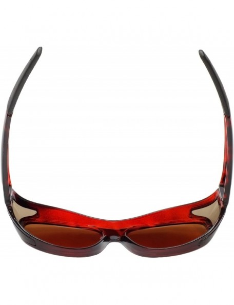 Oval Fitover Sunglasses 7659 Wear-Over Eyewear with Case Medium-Size - Tortoise - C212OBGYRWU $13.94