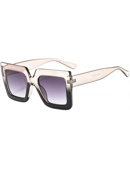 Rimless Sunglasses for Women Men Oversized Sunglasses Rectangle Sunglasses Chic Glasses Eyewear Sunglasses for Holiday - CM18...
