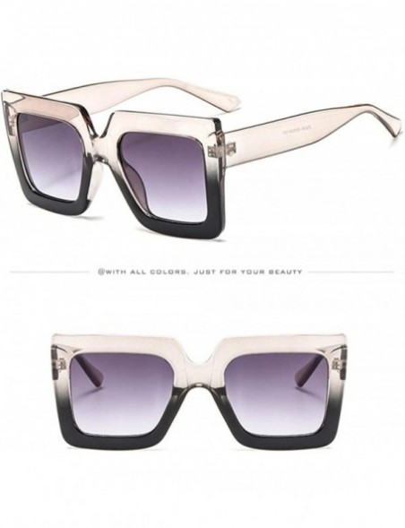 Rimless Sunglasses for Women Men Oversized Sunglasses Rectangle Sunglasses Chic Glasses Eyewear Sunglasses for Holiday - CM18...