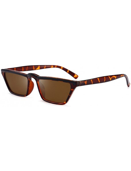 Square Classic Style Sunglasses with Polarized Lenses for Men or Women - Brown - C818C3UGWXZ $9.51