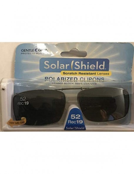 Shield Clip-on Polarized Sunglasses Size 52 Rec 19 Black Full Frame New - CS121F51ES7 $10.40