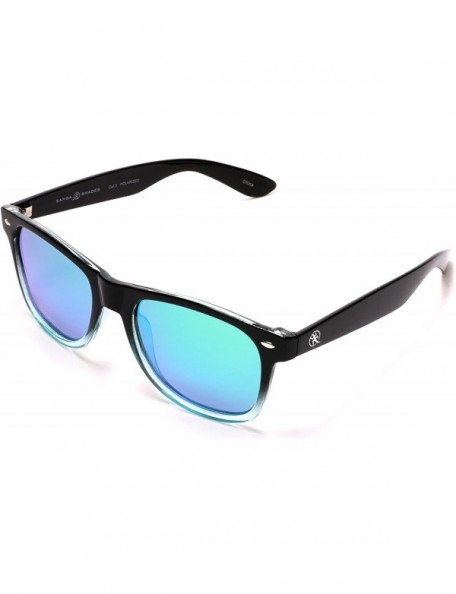 Oval Polarized Modern Venice Horned Rim Sunglasses - Green - CI182ETZ750 $9.77