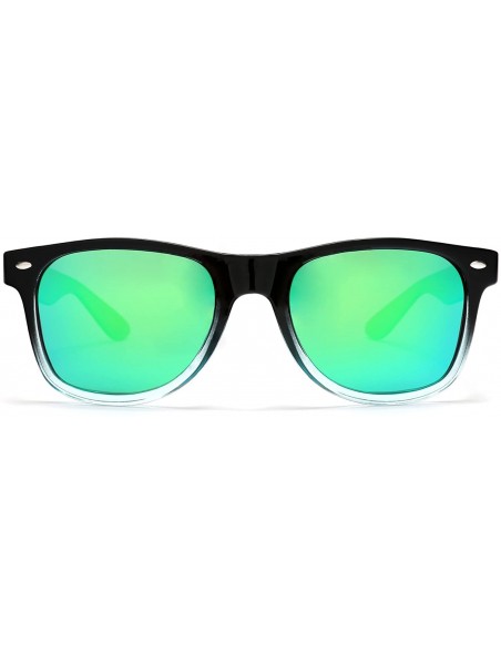 Oval Polarized Modern Venice Horned Rim Sunglasses - Green - CI182ETZ750 $9.77