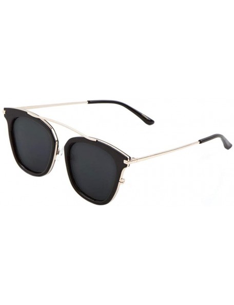 Square Bridgeless Square Lens Geometric Frame Cat Eye Sunglasses - Black - CC1903XY7KS $15.66