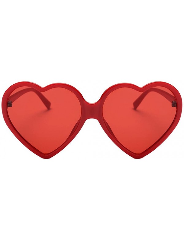 Oversized Women Fashion Oversized Heart Shaped Retro Sunglasses Cute Eyewear UV400 - CT1943EUZ58 $11.36