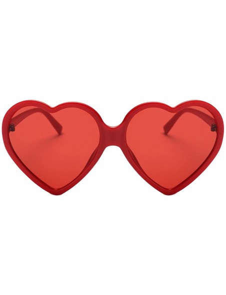 Oversized Women Fashion Oversized Heart Shaped Retro Sunglasses Cute Eyewear UV400 - CT1943EUZ58 $11.36