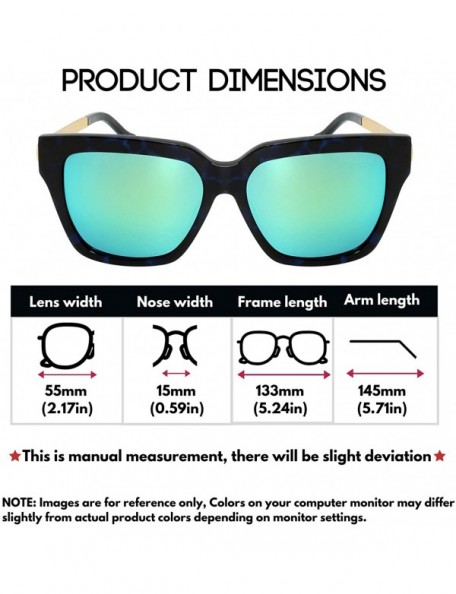 Oval Retro Inspired Handmade Acetate Square Sunglasses with Quality UV CR39 Lens Gift Pakcage Included - CL18RGD8L88 $37.84