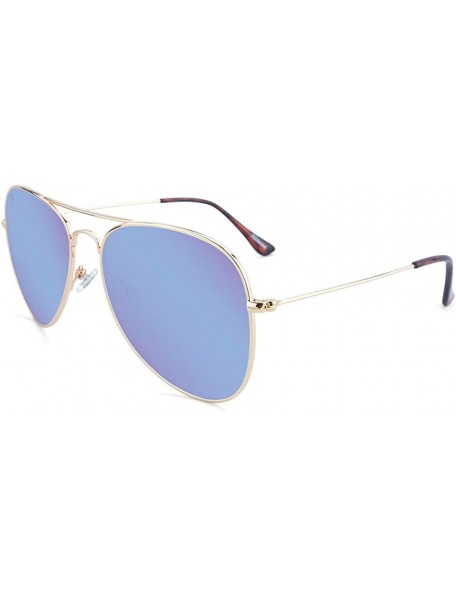 Aviator Mile Highs Polarized Aviator Sunglasses For Men & Women- Full UV400 Protection - Gold / Snow Opal - CA18YZHNS82 $26.53