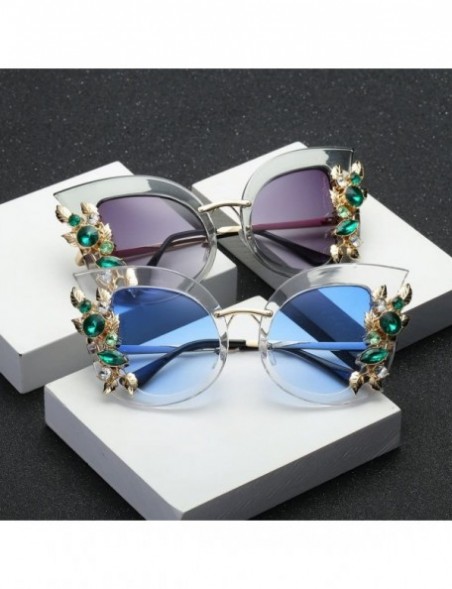 Oversized Oversized Sunglasses Eyeglasses Rhinestone - A - CO19537HCXS $9.95