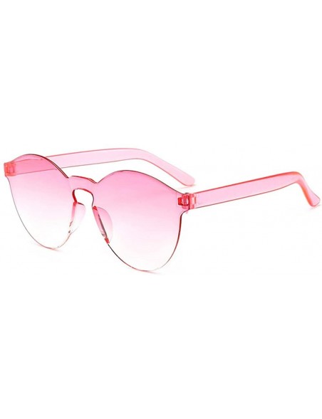 Oval sunglasses candy colored ladies fashion sunglasses Progressive - CH1983CQHX6 $36.80