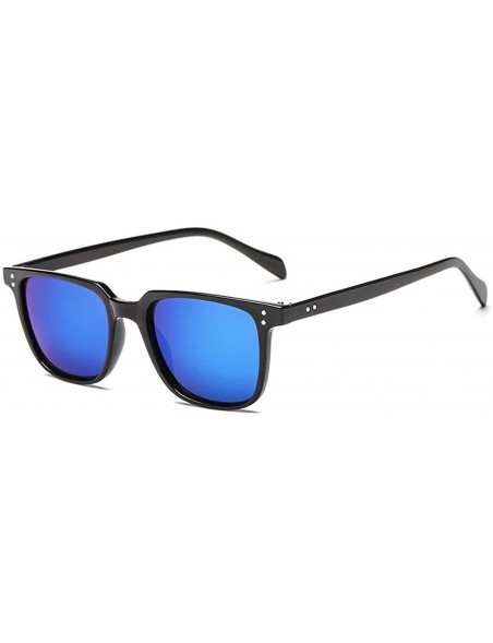 Oval Square Sunglasses Men Women Retroed Driving Sun Glasses Classic Shades Trendy Eyewear UV400 - P10 Grey Blackgrey - CD198...
