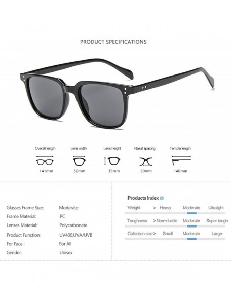 Oval Square Sunglasses Men Women Retroed Driving Sun Glasses Classic Shades Trendy Eyewear UV400 - P10 Grey Blackgrey - CD198...