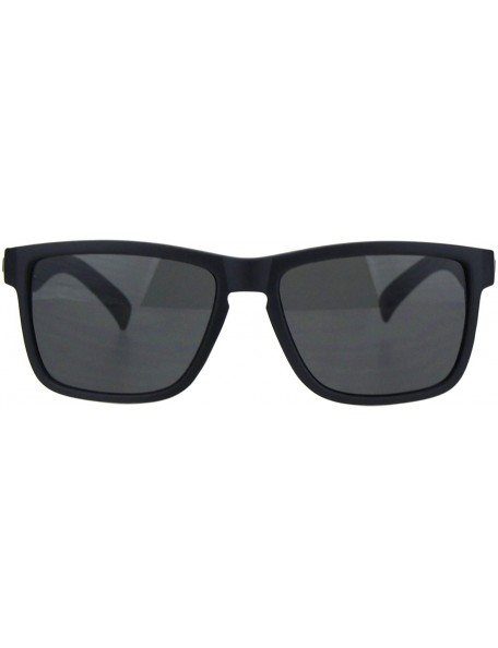 Square KUSH Sunglasses Mens Matte Black Square Rectangular Frame UV 400 - Black/Red - CN18LLOMRAS $7.79