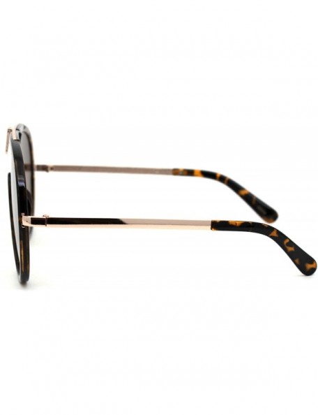 Shield Retro Shield Plastic Racer Fashion Sunglasses - Tortoise Silver Mirror - CD18XUSUCYO $13.79