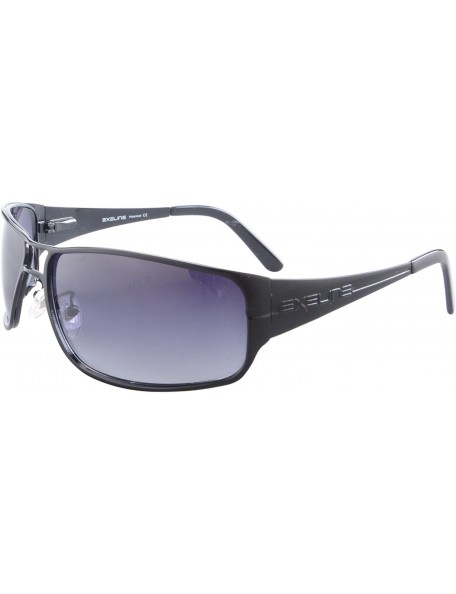 Aviator Mens Metal Sunglasses Classic Frame Polarized Sun Glasses UV400 Protection - 1081 - Black/Gradient Grey Lens - CJ189Q...