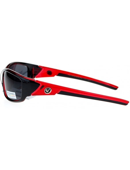 Sport Polarized Mens Classic Oval Plastic Warp Sport Sunglasses - Red - CW11ZFVO417 $9.36