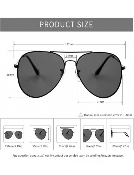 Oversized Polarized Sunglasses for Men Women Lightweight Mirror Sunglasses for Outdoor Activity Eye Glasses - Black - C419498...