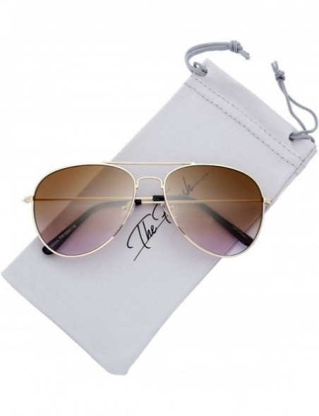 Sport Classic Metal Frame Oceanic Color Lens Aviator Sunglasses Gift Box - 5-gold - CV185K53T02 $12.22