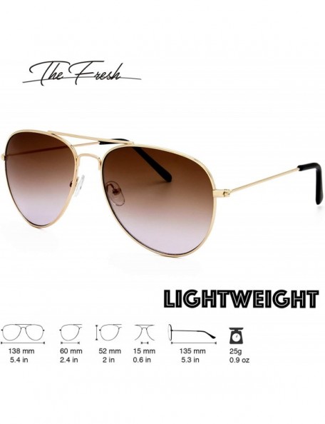 Sport Classic Metal Frame Oceanic Color Lens Aviator Sunglasses Gift Box - 5-gold - CV185K53T02 $12.22