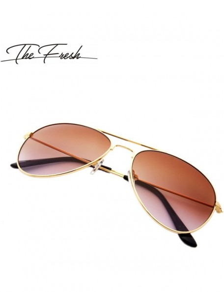 Sport Classic Metal Frame Oceanic Color Lens Aviator Sunglasses Gift Box - 5-gold - CV185K53T02 $12.22