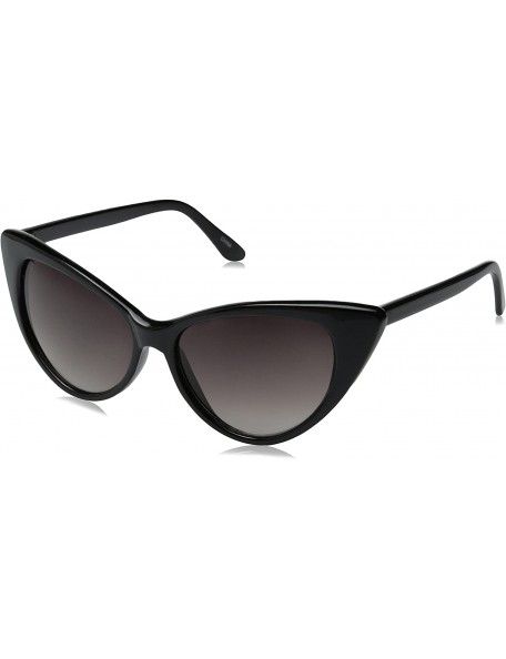 Wayfarer Super Cateyes Vintage Inspired Fashion Mod Chic High Pointed Cat-Eye Sunglasses - Black / Gradient - CD116AZUVX1 $8.98