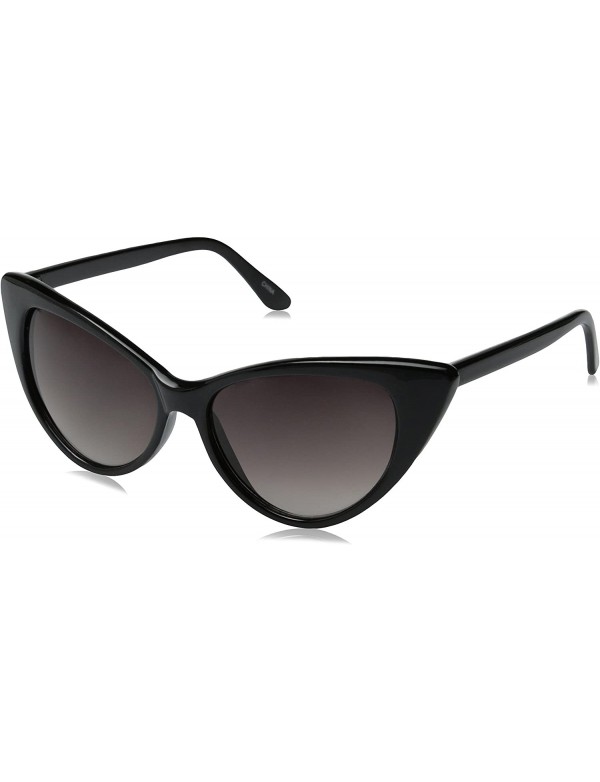 Wayfarer Super Cateyes Vintage Inspired Fashion Mod Chic High Pointed Cat-Eye Sunglasses - Black / Gradient - CD116AZUVX1 $8.98