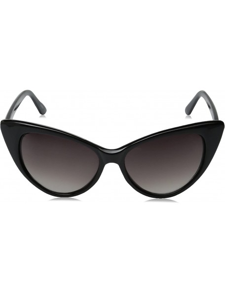 Wayfarer Super Cateyes Vintage Inspired Fashion Mod Chic High Pointed Cat-Eye Sunglasses - Black / Gradient - CD116AZUVX1 $8.98