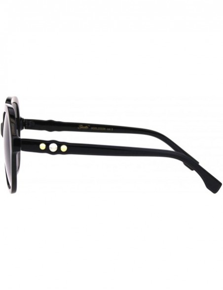 Oversized Spike Design Sunglasses Womens Fashion Square Frame Shades UV 400 - Black (Smoke) - CS18OULC3UG $11.95