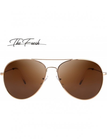 Round Classic Aviator Frame Light Color Lens XL Oversized Sunglasses Gift Box - 24-gold - CO18SCWAC6Y $10.30