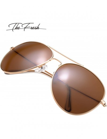 Round Classic Aviator Frame Light Color Lens XL Oversized Sunglasses Gift Box - 24-gold - CO18SCWAC6Y $10.30