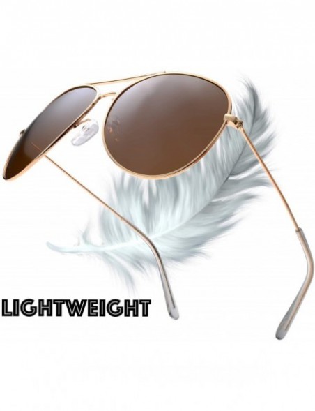 Round Classic Aviator Frame Light Color Lens XL Oversized Sunglasses Gift Box - 24-gold - CO18SCWAC6Y $10.30