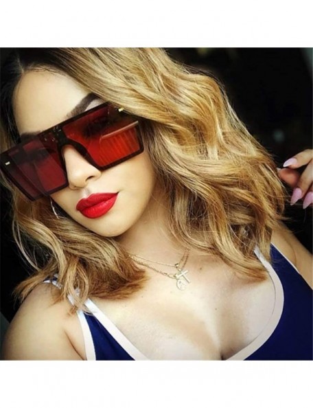 Goggle OVERSIZED Square Sunglasses-Fashion Polarized Shade Mirror-Classic Decor Lens - A - CN1905Y06OH $23.84