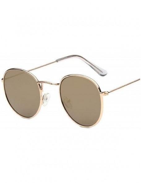 Oval Luxury Vintage Round Sunglasses Women Brand Designer Female Sunglass Points Sun Glasses Lady Mirror 2020 Oval - CM19859U...